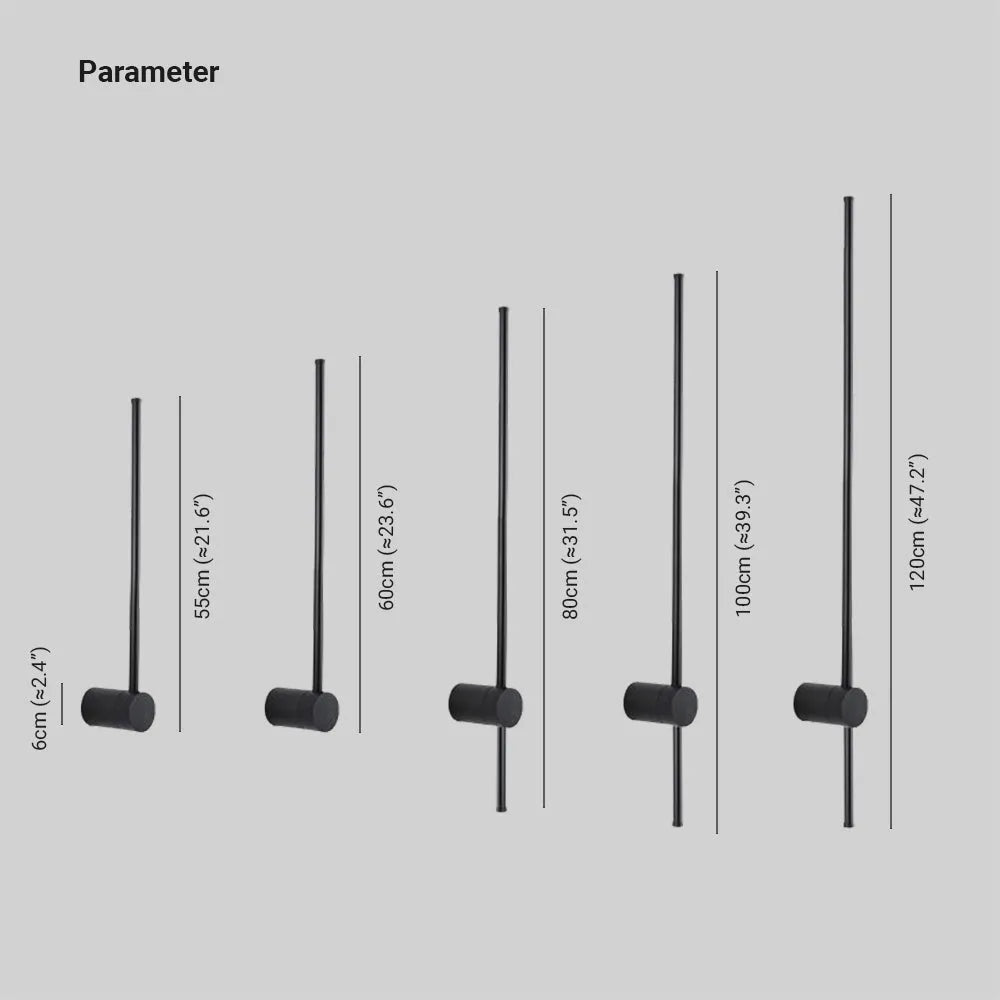 Arisha lampă de perete LED modern minimalist, negru