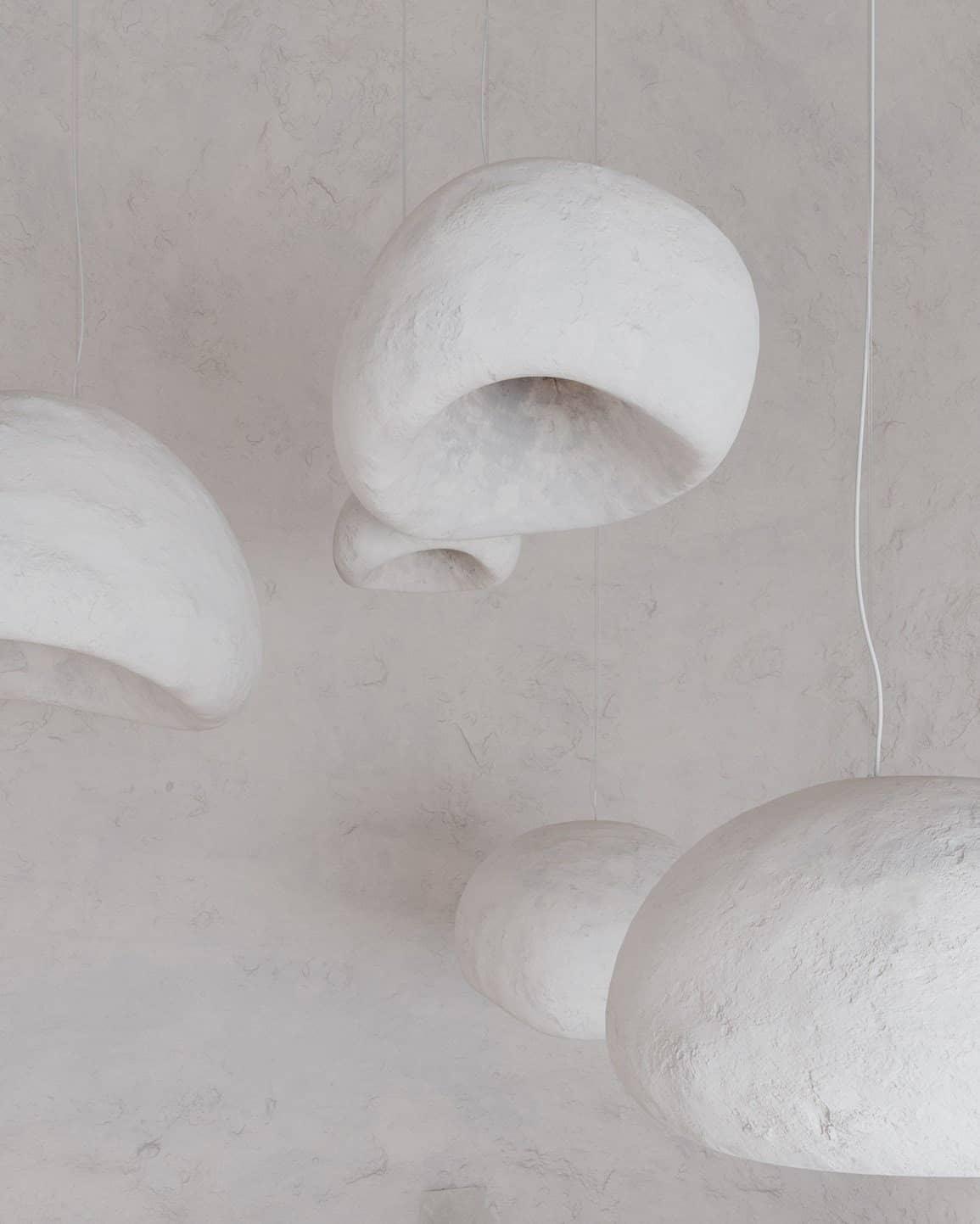 Candelabru Wabi-Sabi Pebble Cluster Form Organic minimalist Artistic