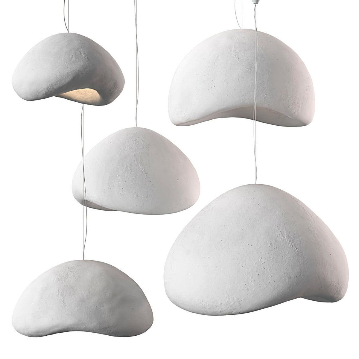 Candelabru Wabi-Sabi Pebble Cluster Form Organic minimalist Artistic