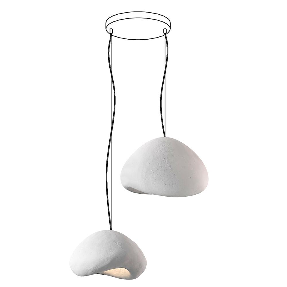 Candelabru Wabi-Sabi Pebble Cluster Form Organic minimalist Artistic