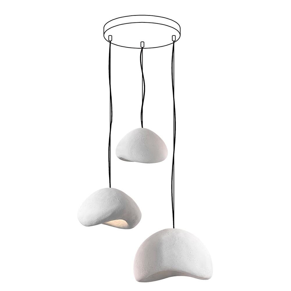 Candelabru Wabi-Sabi Pebble Cluster Form Organic minimalist Artistic