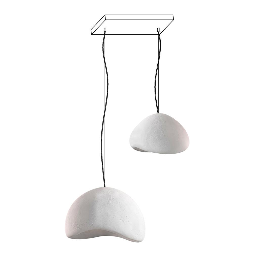 Candelabru Wabi-Sabi Pebble Cluster Form Organic minimalist Artistic
