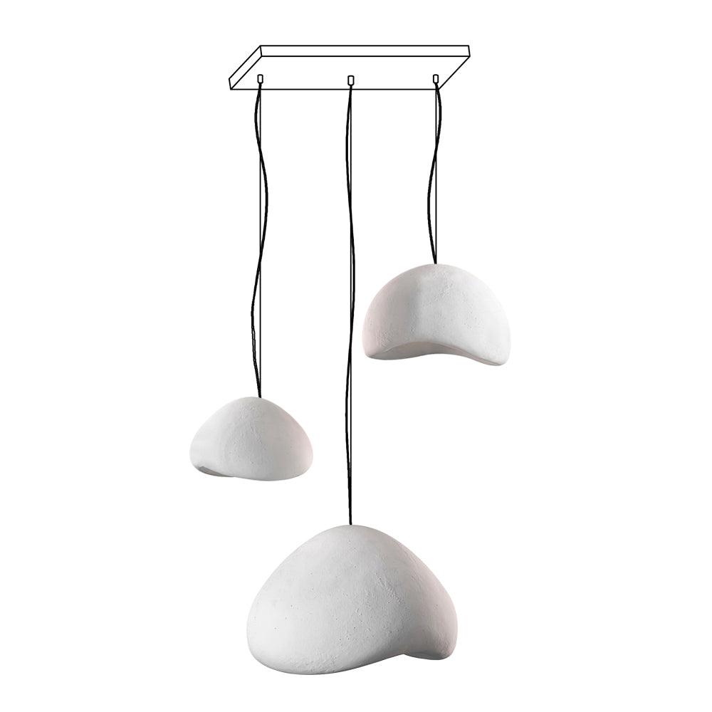 Candelabru Wabi-Sabi Pebble Cluster Form Organic minimalist Artistic