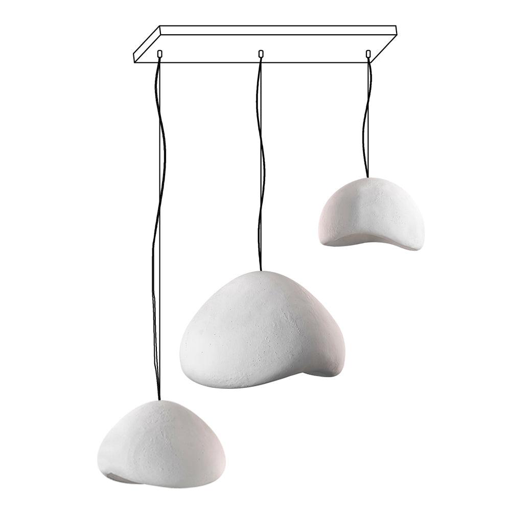 Candelabru Wabi-Sabi Pebble Cluster Form Organic minimalist Artistic