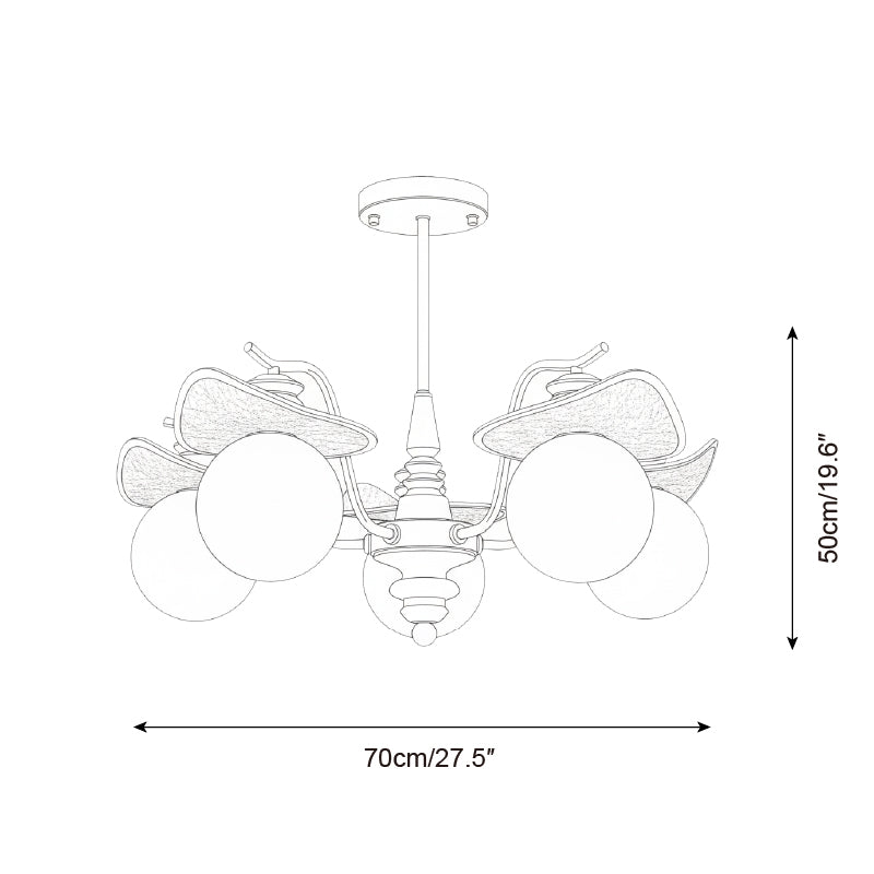 Candelabru glob din lemn