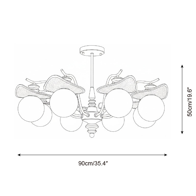 Candelabru glob din lemn