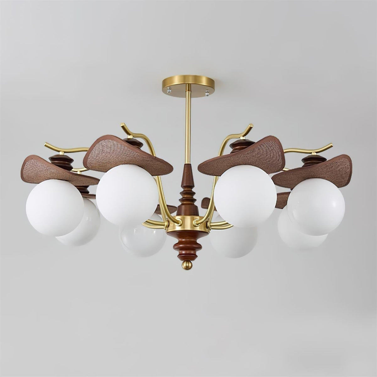 Candelabru glob din lemn