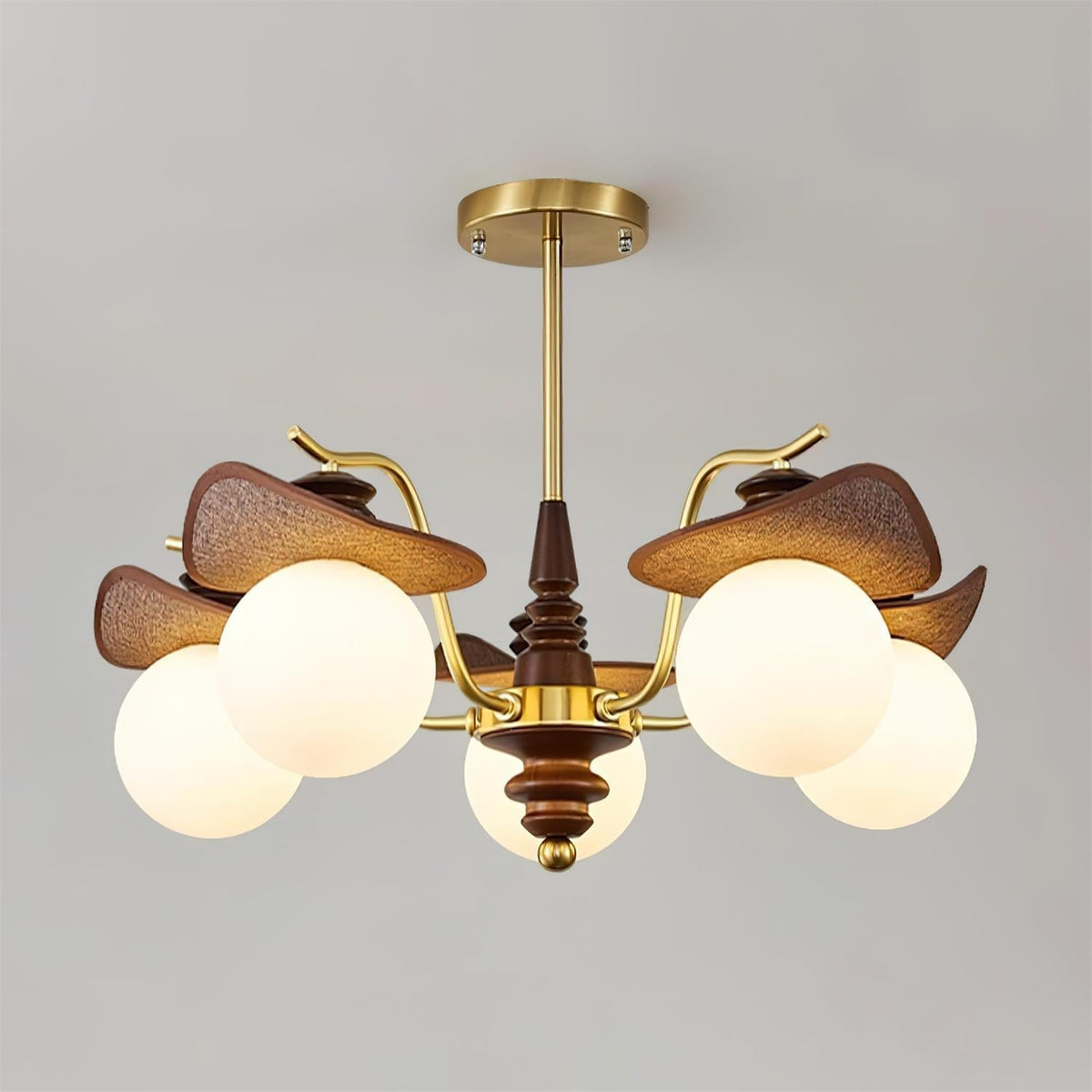Candelabru glob din lemn