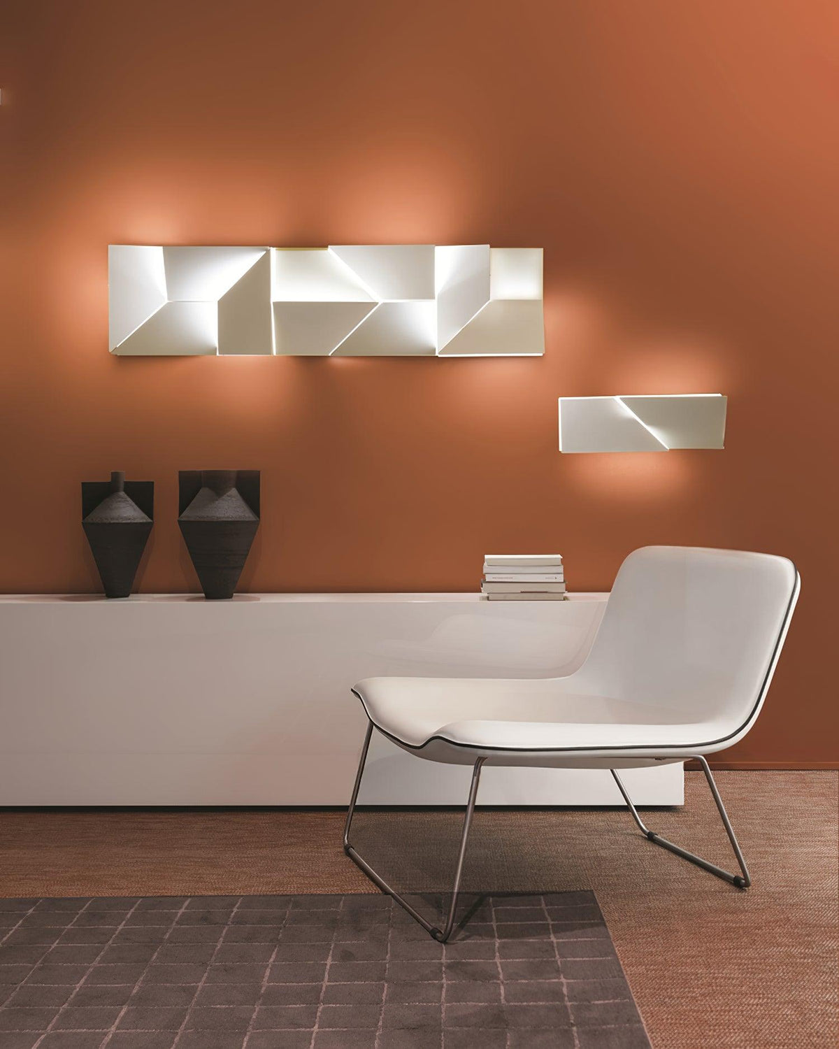 Aplică de perete 3D Geometric Panels stratificat Light Art Reglare prin telecomandă modern
