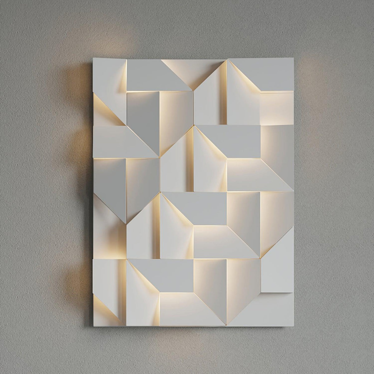 Aplică de perete 3D Geometric Panels stratificat Light Art Reglare prin telecomandă modern