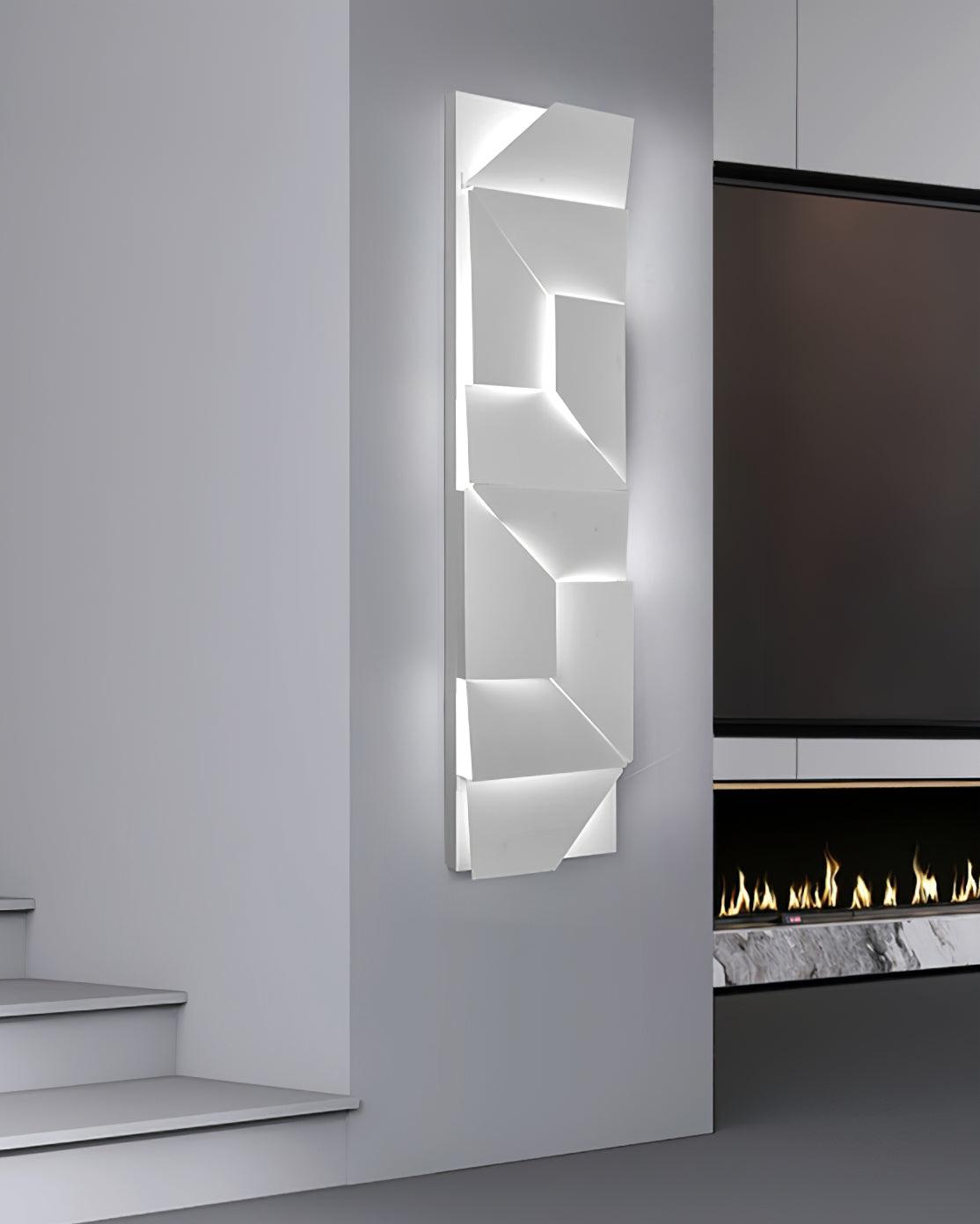Aplică de perete 3D Geometric Panels stratificat Light Art Reglare prin telecomandă modern