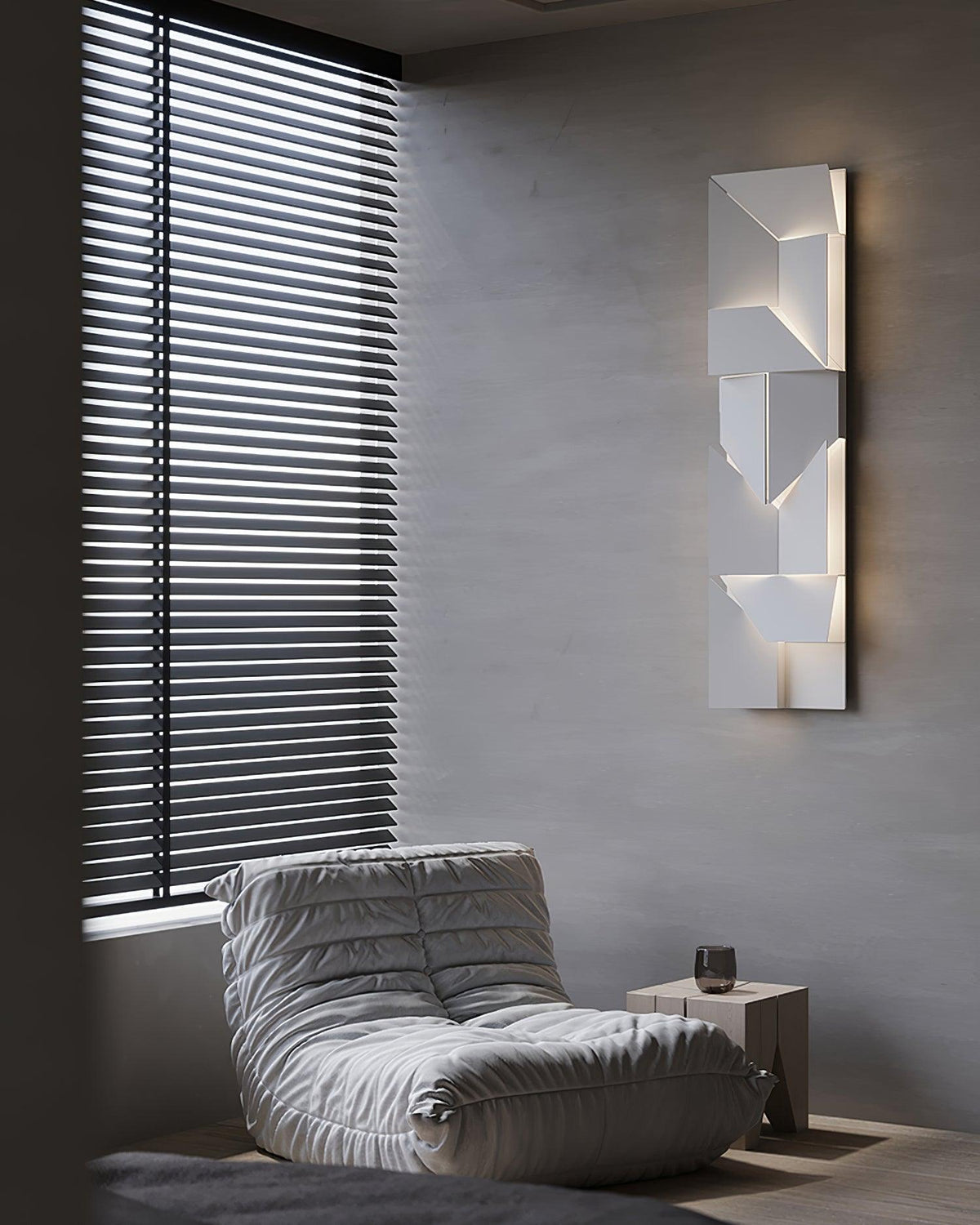 Aplică de perete 3D Geometric Panels stratificat Light Art Reglare prin telecomandă modern