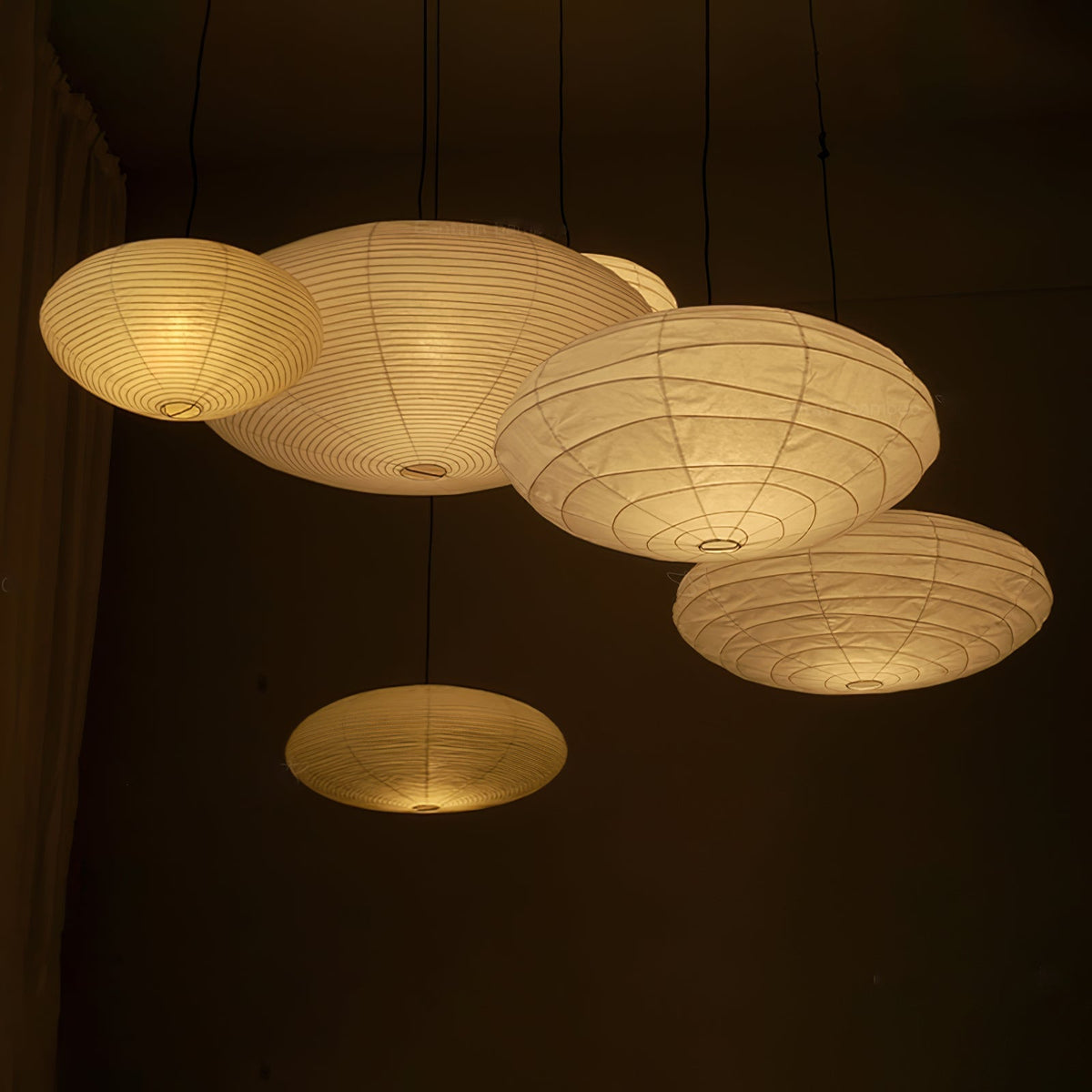 Piairaine lampă suspendată Washi hârtie 15
