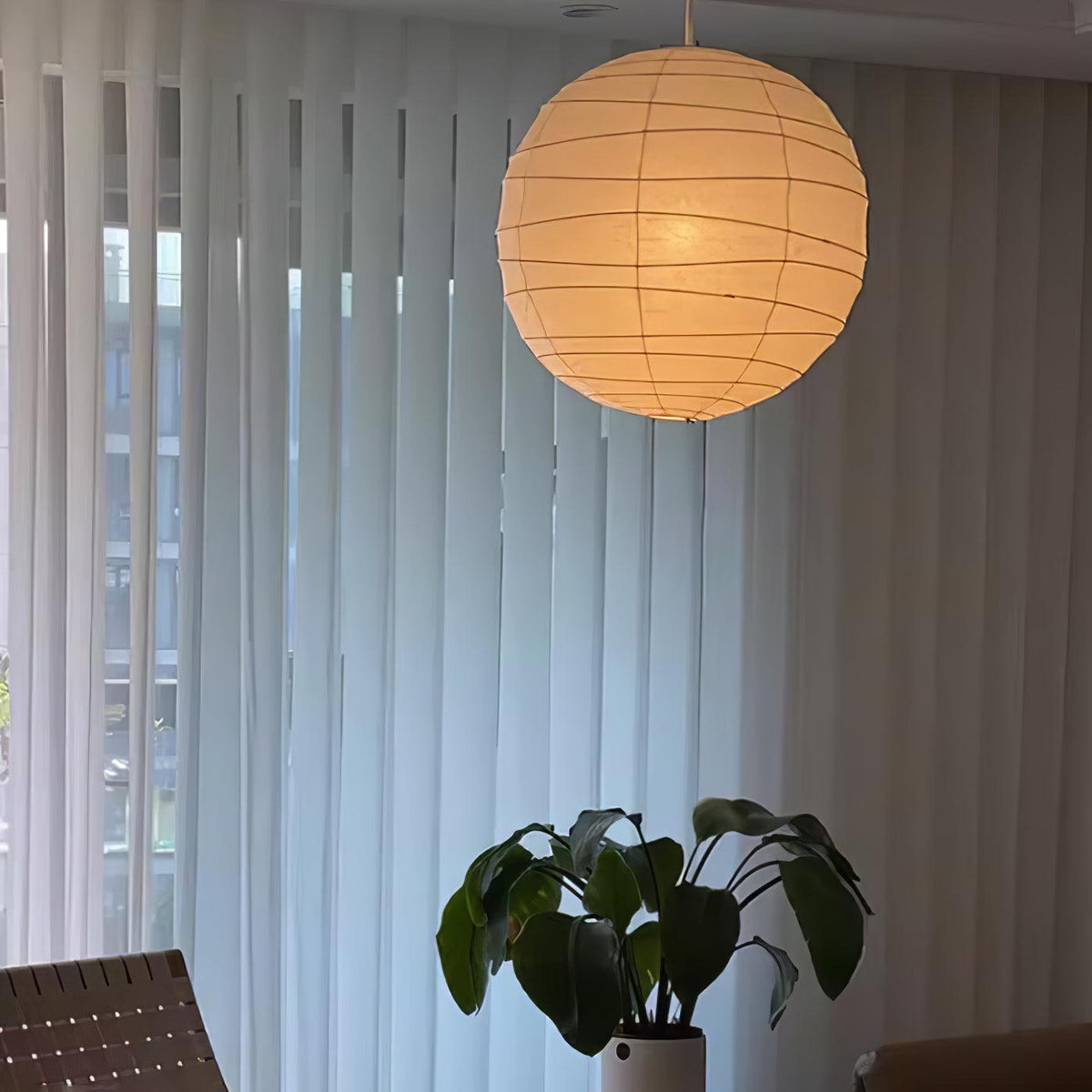 Lunalora lampă suspendată din hârtie, vintage