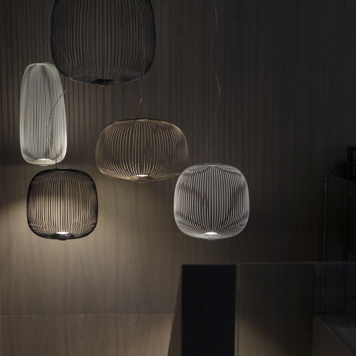 Lumio Lightweight Spokes Cage lampă suspendată