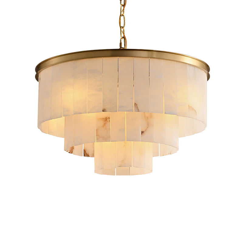 Windham candelabru din alabastru cu halouri stratificate