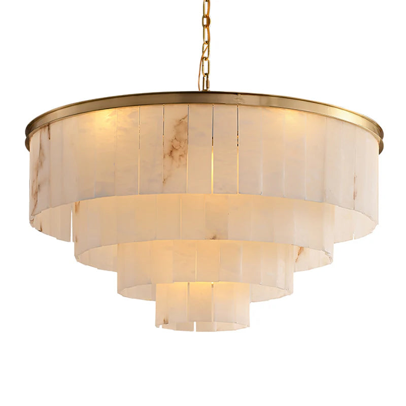 Windham candelabru din alabastru cu halouri stratificate