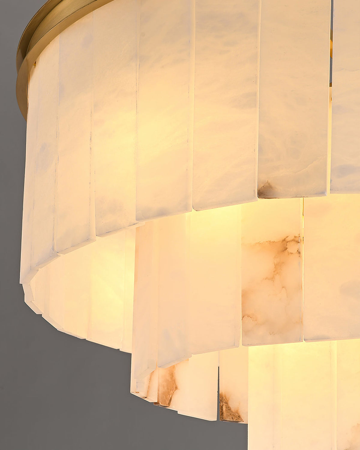 Windham candelabru din alabastru cu halouri stratificate