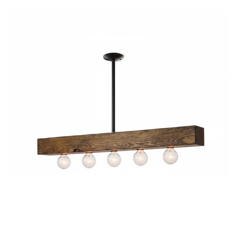 Siraen lemn-beam insulă candelabru