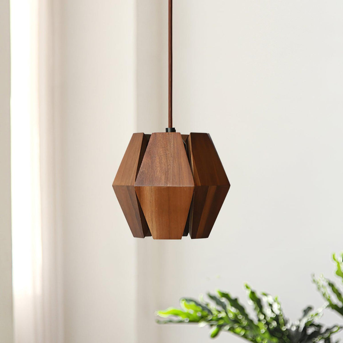 Miro lampă suspendată Abajur Geometric din lemn Lumina Caldă Accent minimalist Nordic