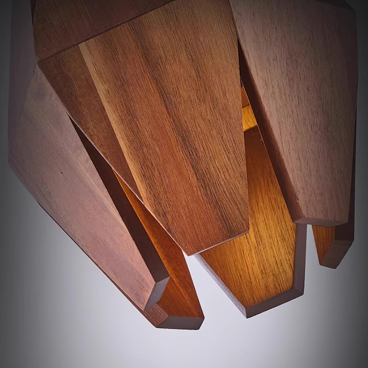 Miro lampă suspendată Abajur Geometric din lemn Lumina Caldă Accent minimalist Nordic