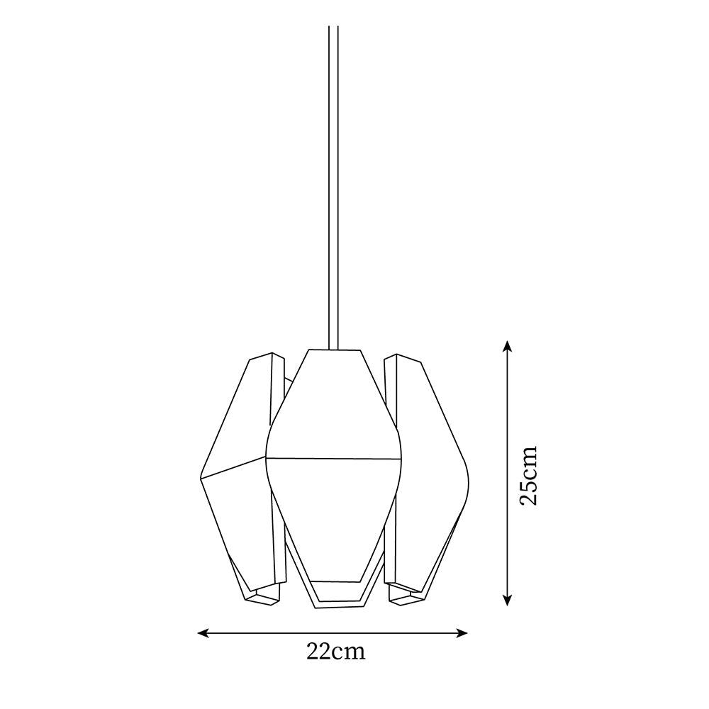Miro lampă suspendată Abajur Geometric din lemn Lumina Caldă Accent minimalist Nordic