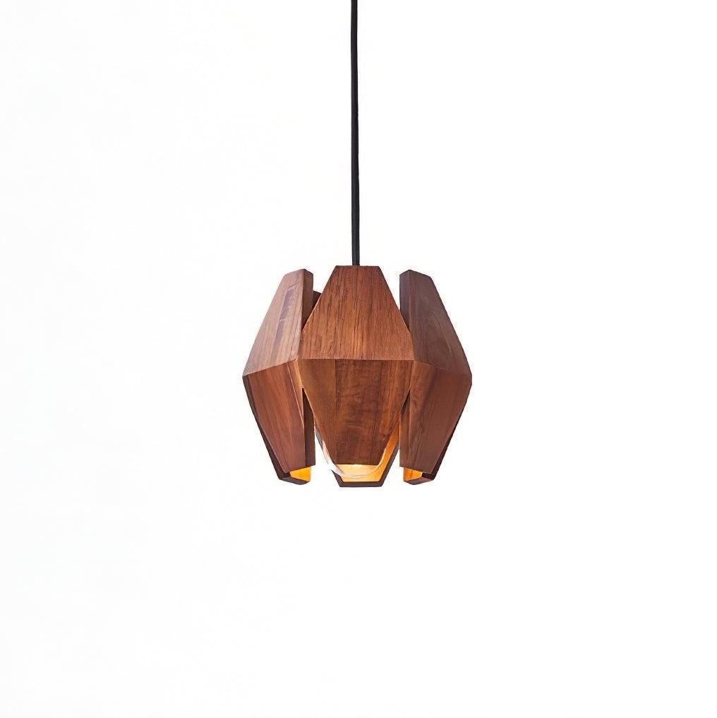Miro lampă suspendată Abajur Geometric din lemn Lumina Caldă Accent minimalist Nordic