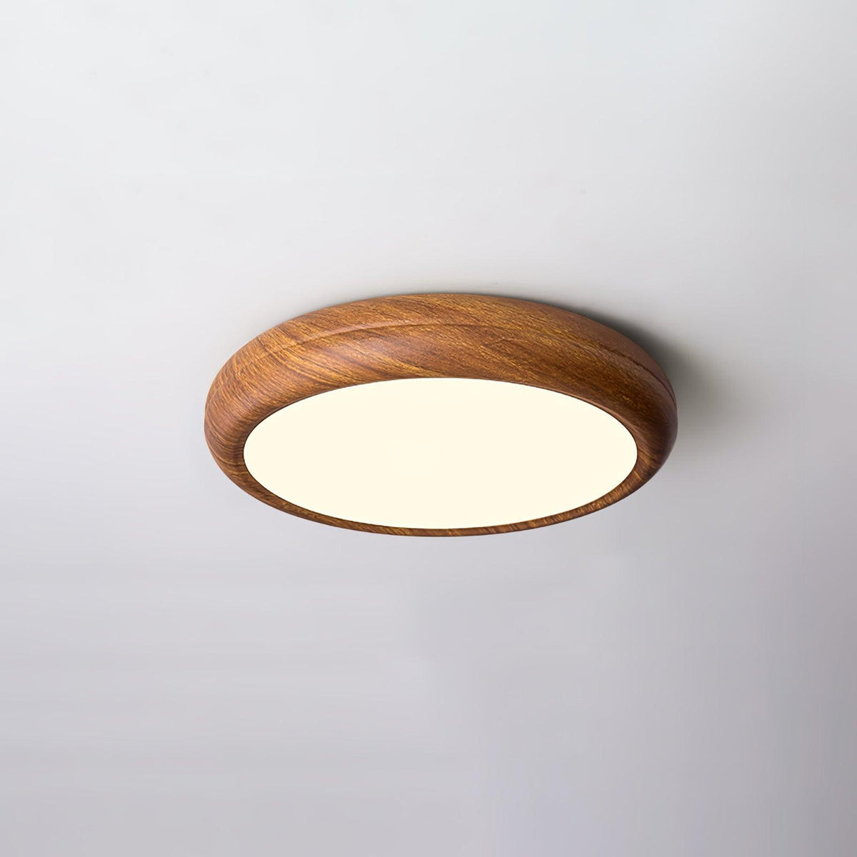 Grena plafonieră Aplicată Rotundă cu Model de lemn