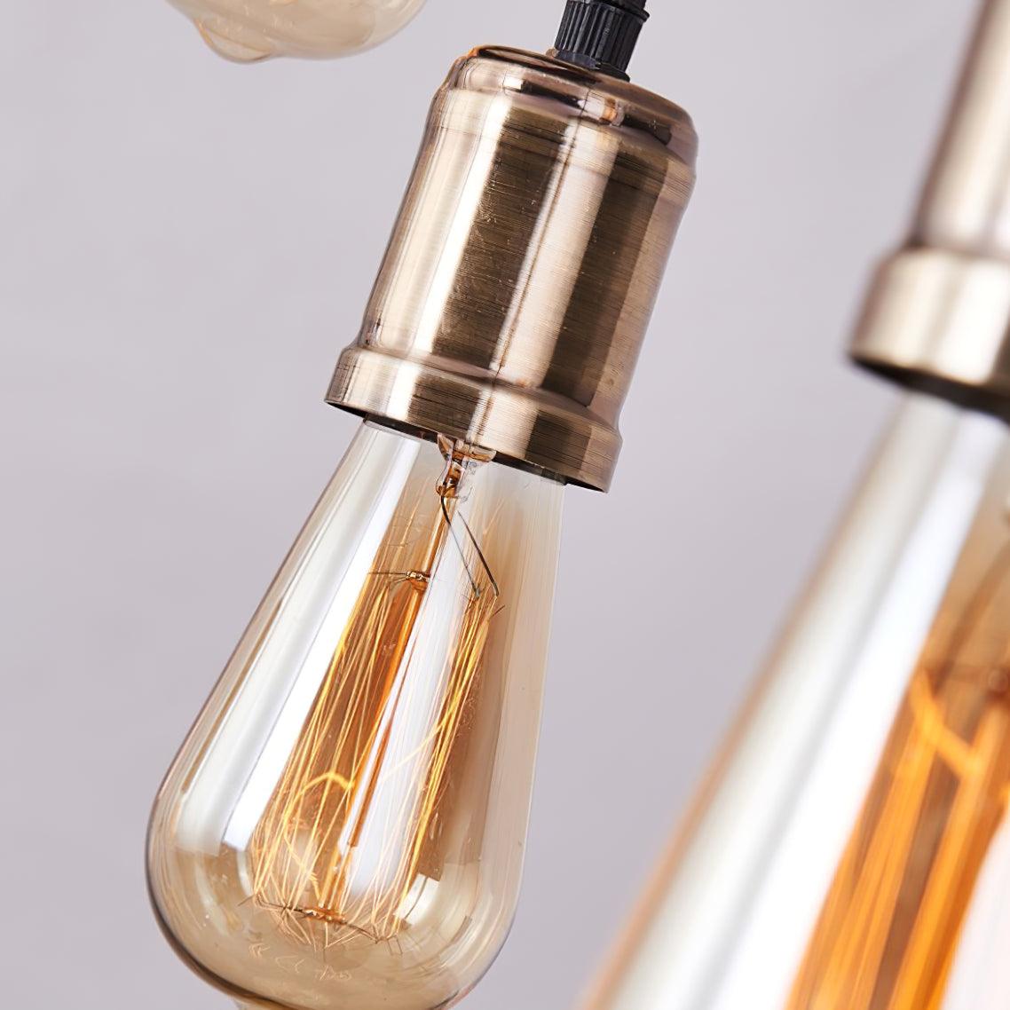 Wexb candelabru Grindă din lemn Becuri Edison Stil Rustican Fermier