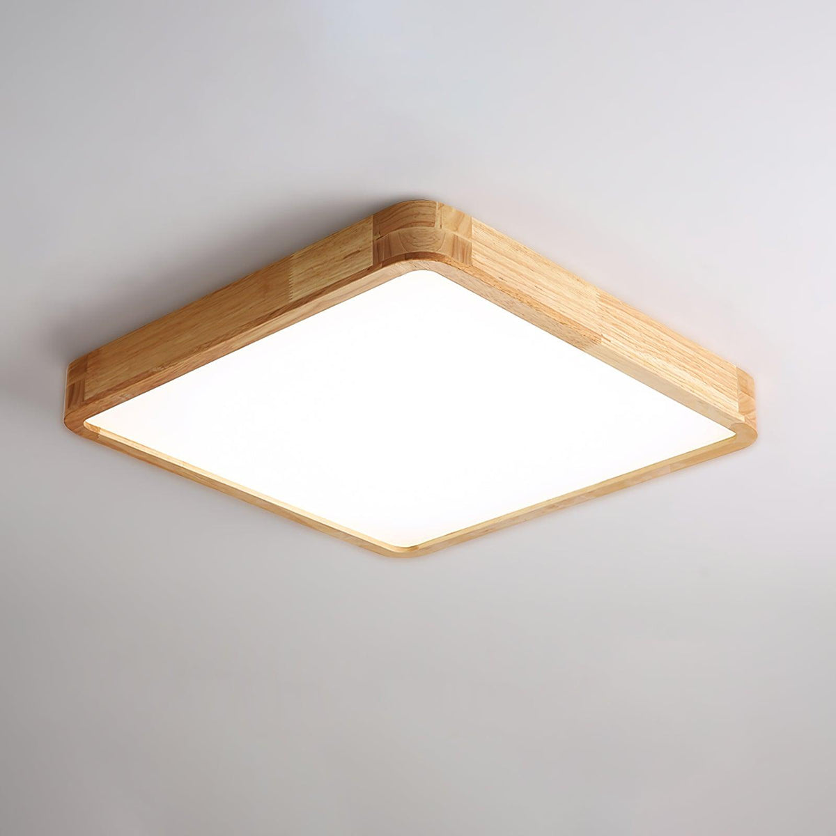 Hano plafonieră din lemn, geometrică