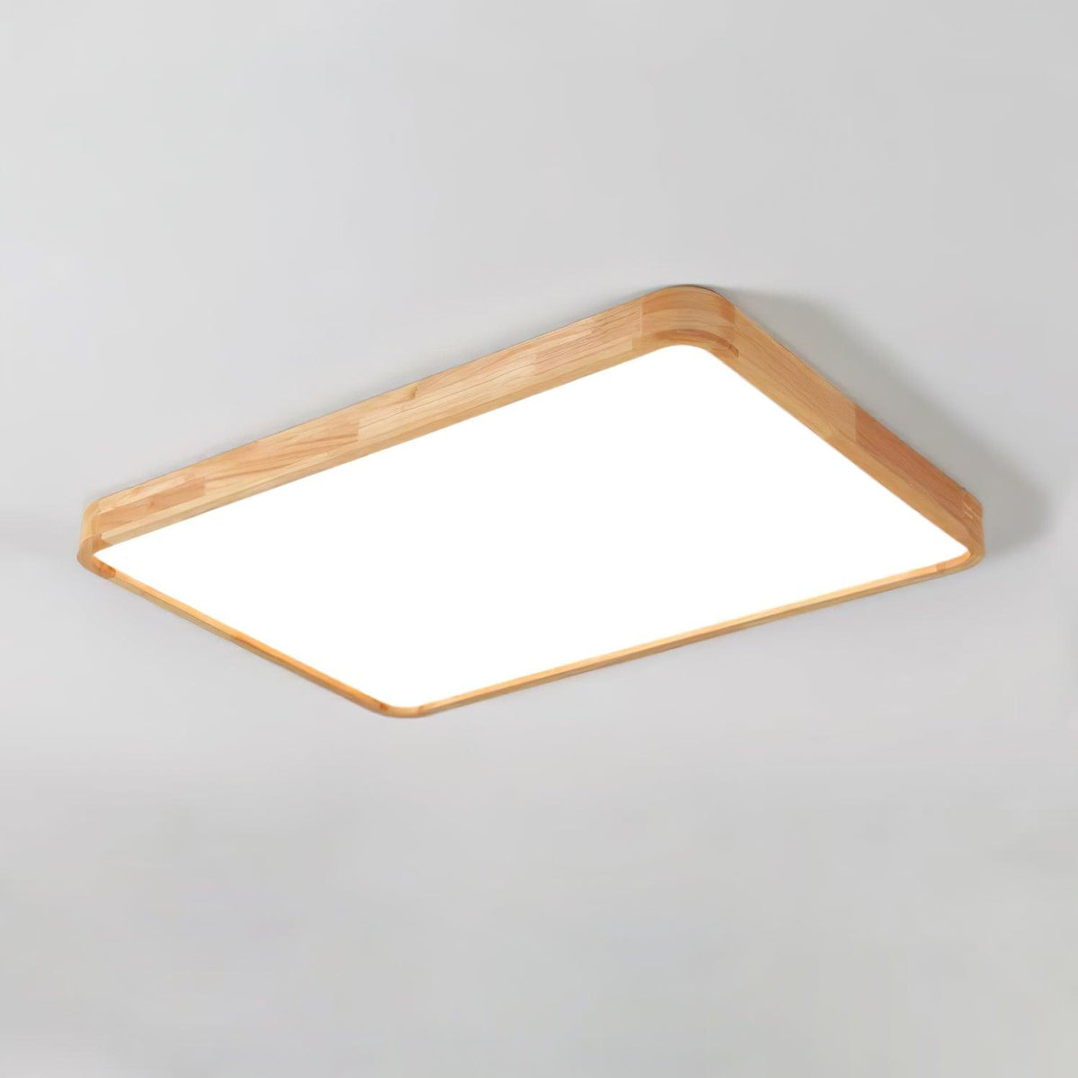 Hano plafonieră din lemn, geometrică