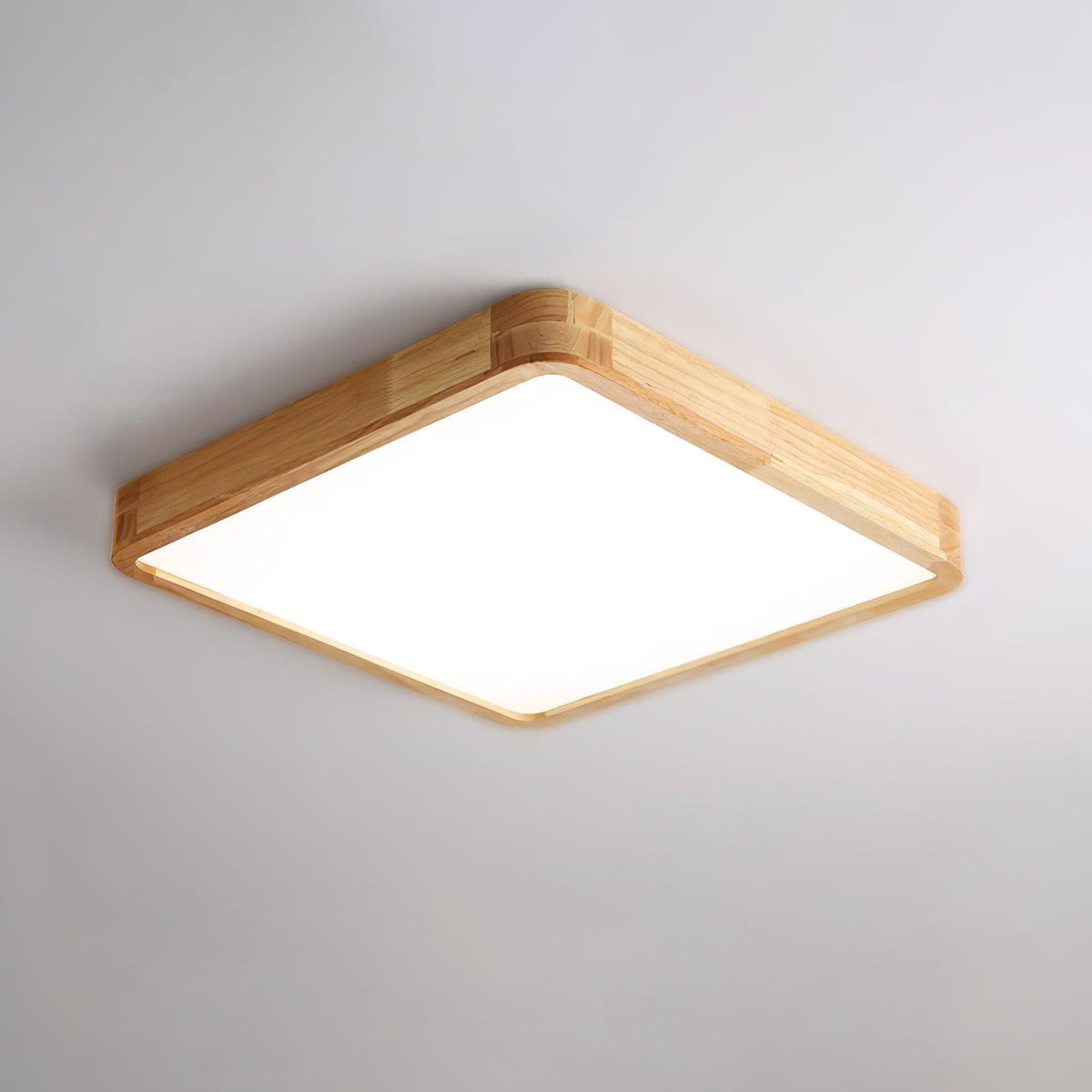 Hano plafonieră din lemn, geometrică