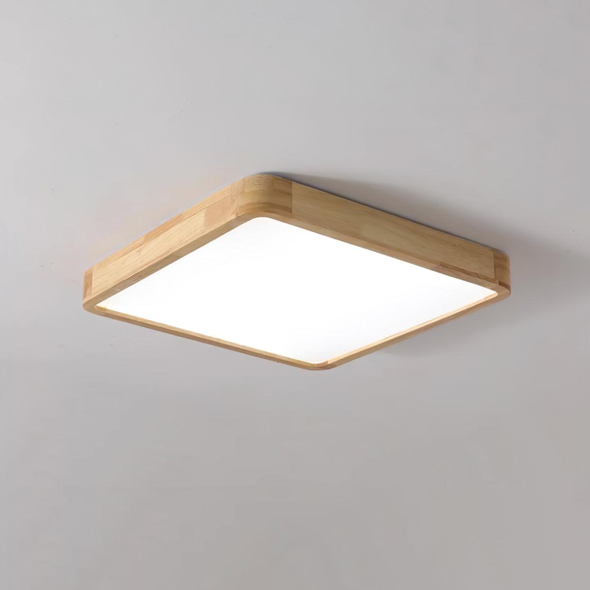 Hano plafonieră din lemn, geometrică