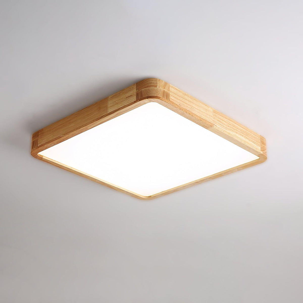Hano plafonieră din lemn, geometrică