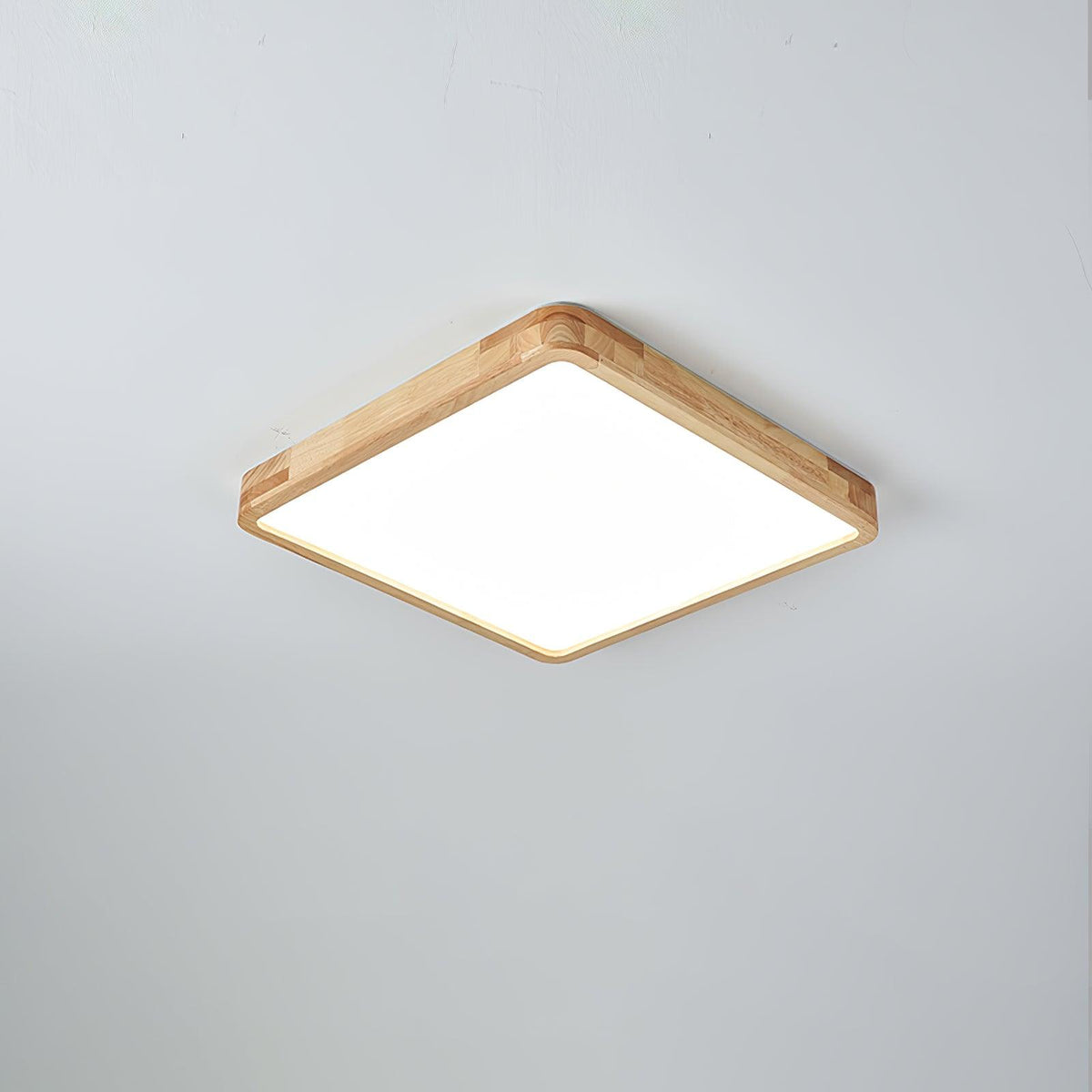 Hano plafonieră din lemn, geometrică