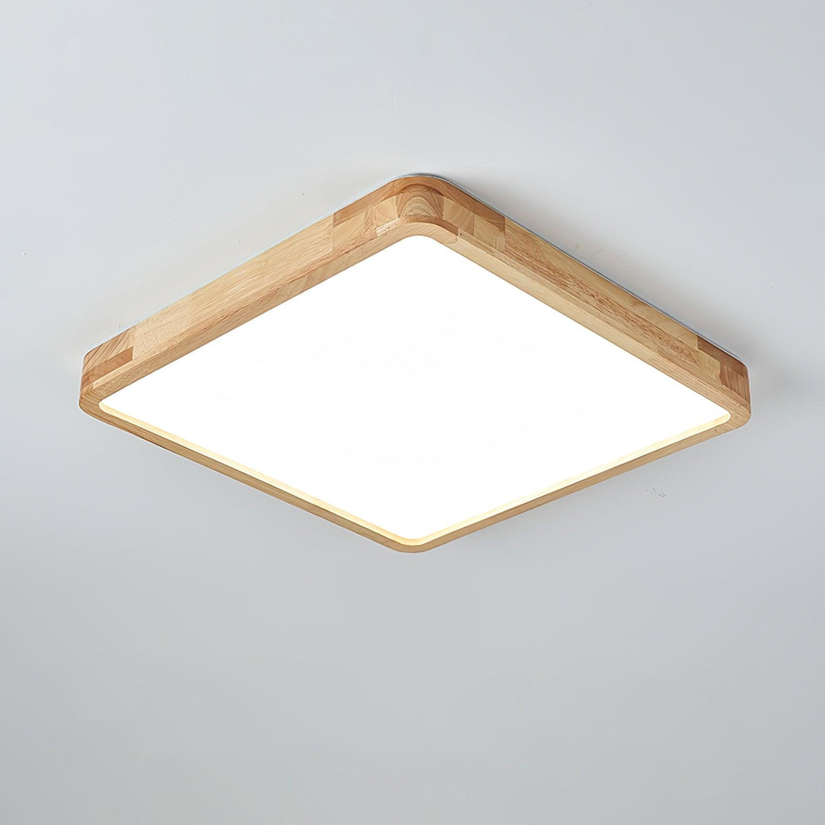Hano plafonieră din lemn, geometrică