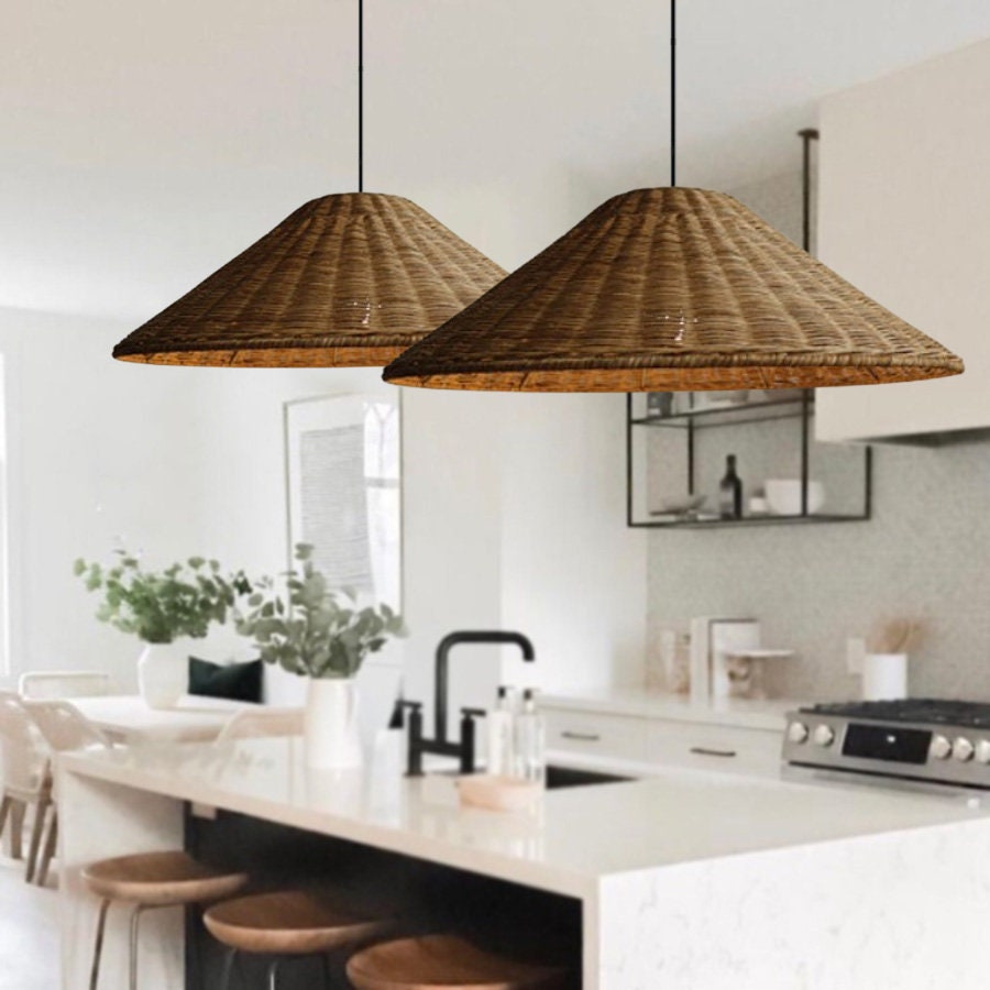Muto Vintage Handmade LED ratan lampă suspendată living