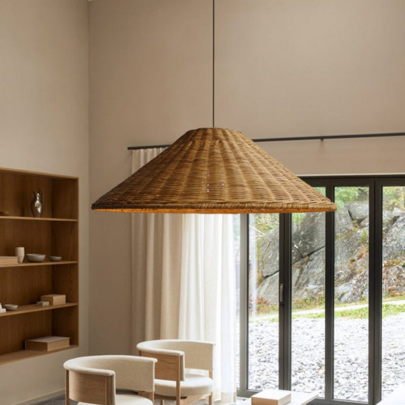 Muto Vintage Handmade LED ratan lampă suspendată living