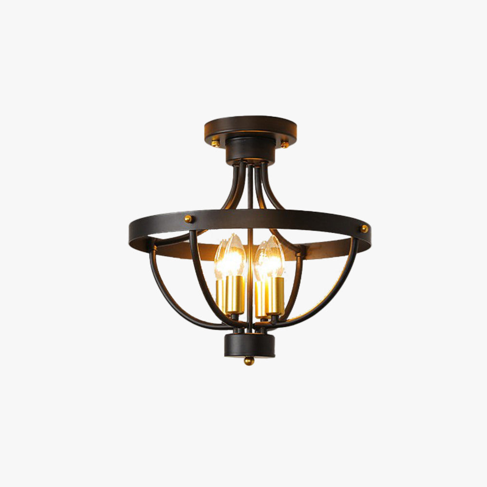 Silva lampă suspendată neagră din metal, cu finisaj mat, vintage, LED, pentru sufragerie