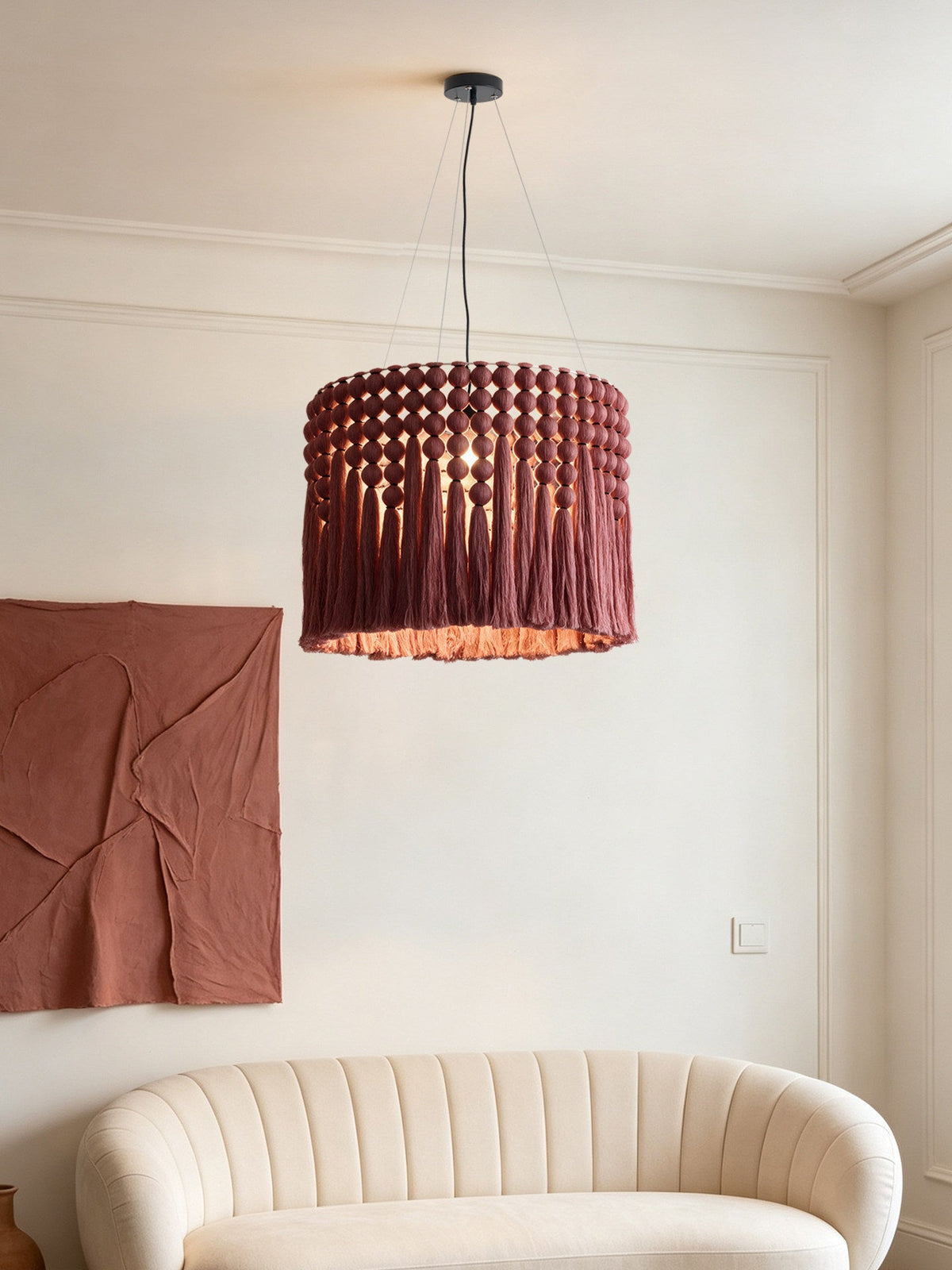 Verleigh lampă suspendată macrame tassel