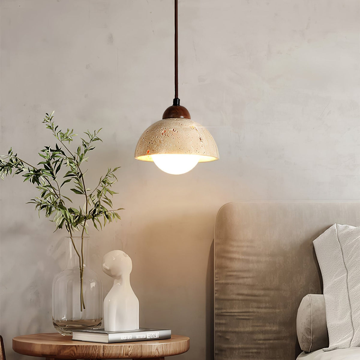 Seroaya lampă suspendată candelabru din travertin în stil modern