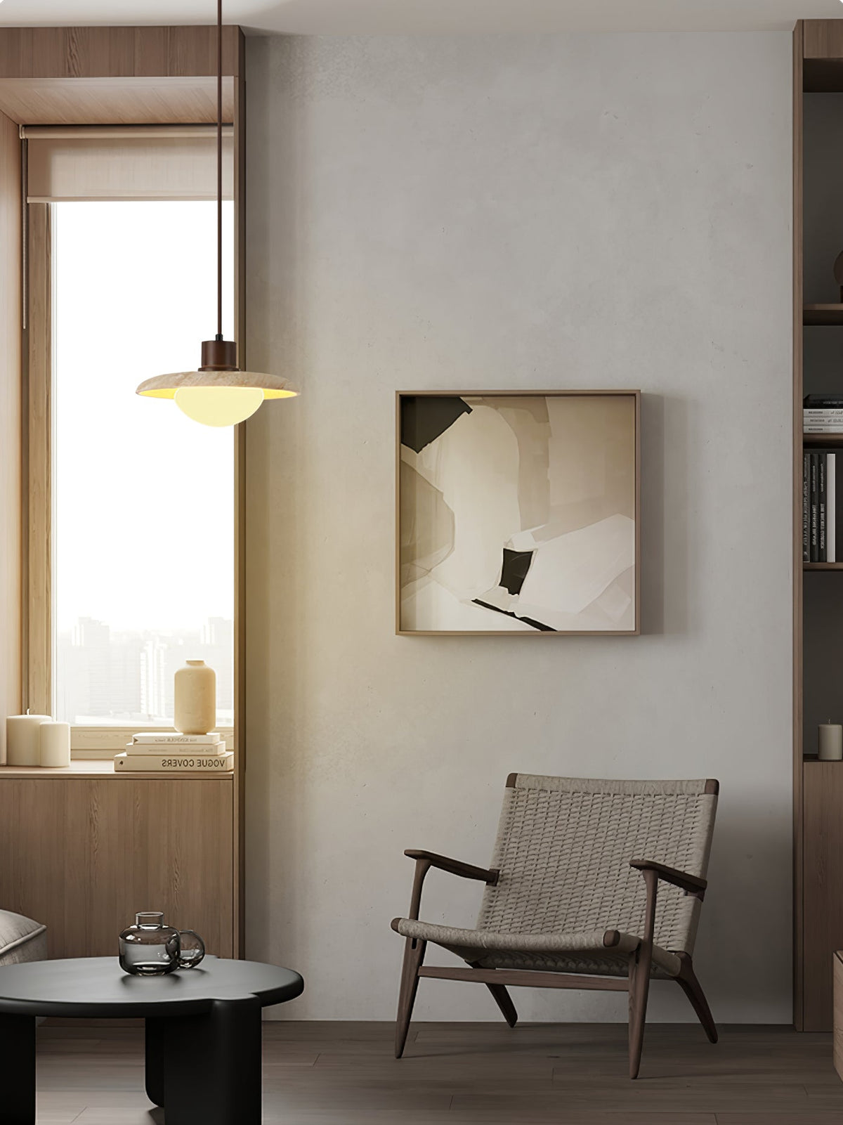 Seroaya lampă suspendată candelabru din travertin în stil modern