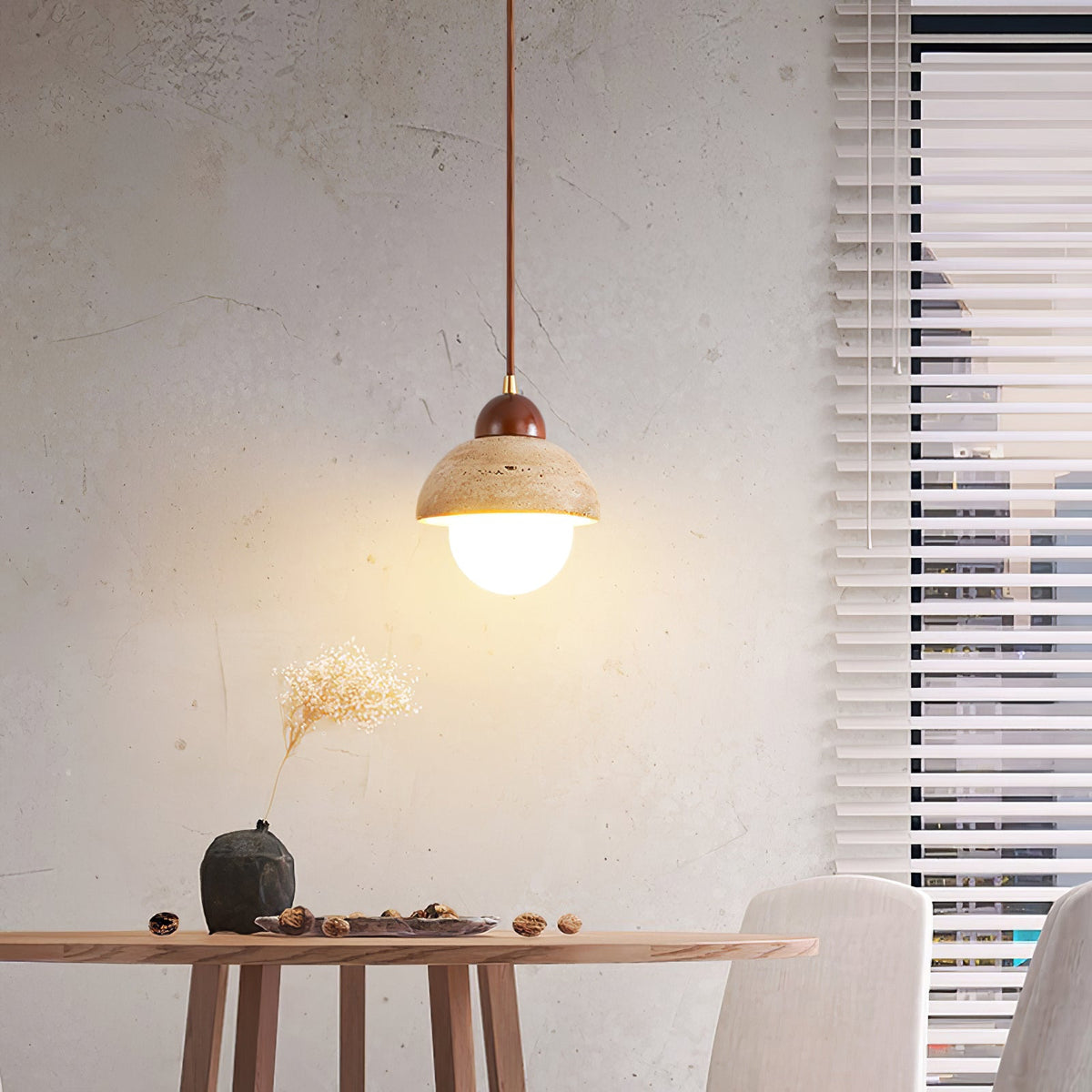 Seroaya lampă suspendată candelabru din travertin în stil modern