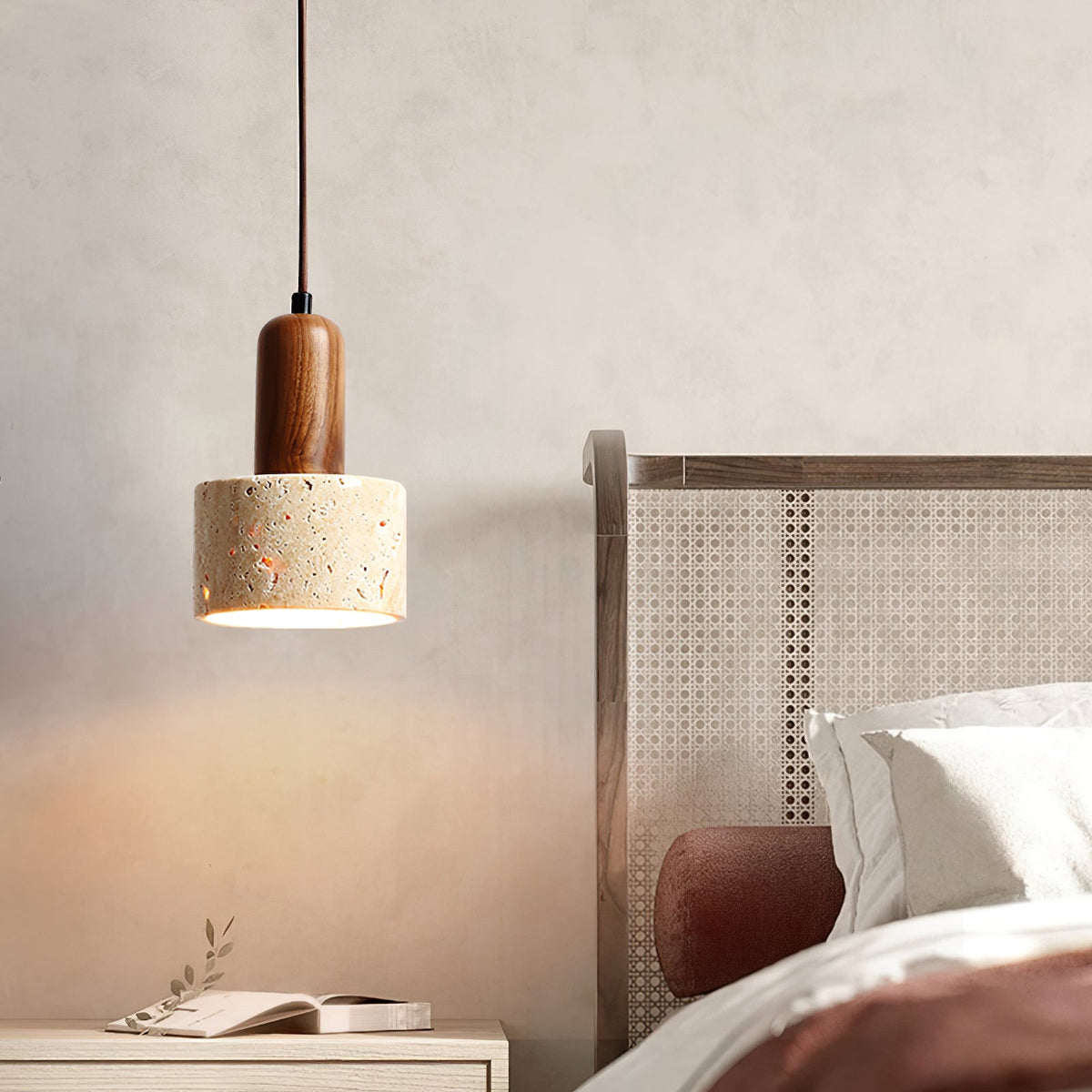 Seroaya lampă suspendată candelabru din travertin în stil modern