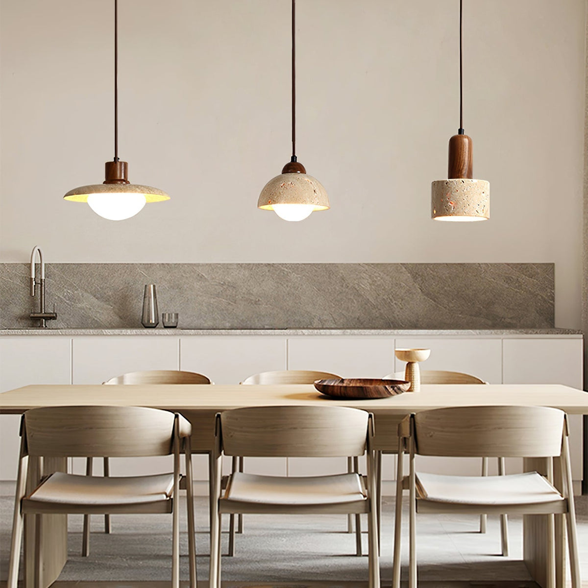 Seroaya lampă suspendată candelabru din travertin în stil modern