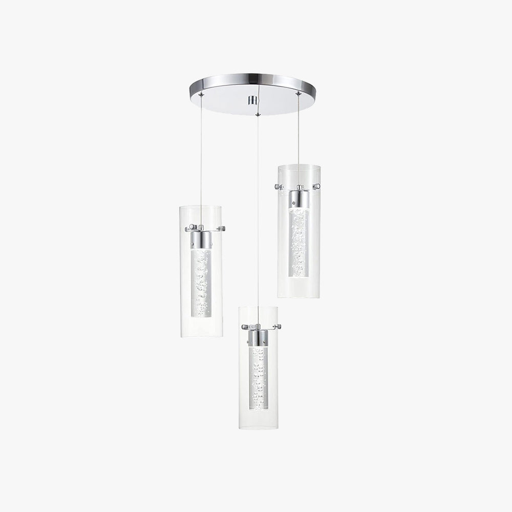 Arisha lampă suspendată din sticlă Cluster alamă modern Reglabil