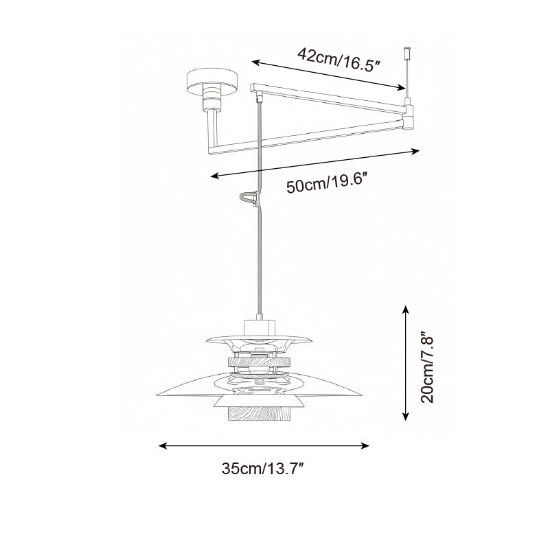 Calelette Swing Arm lampă suspendată