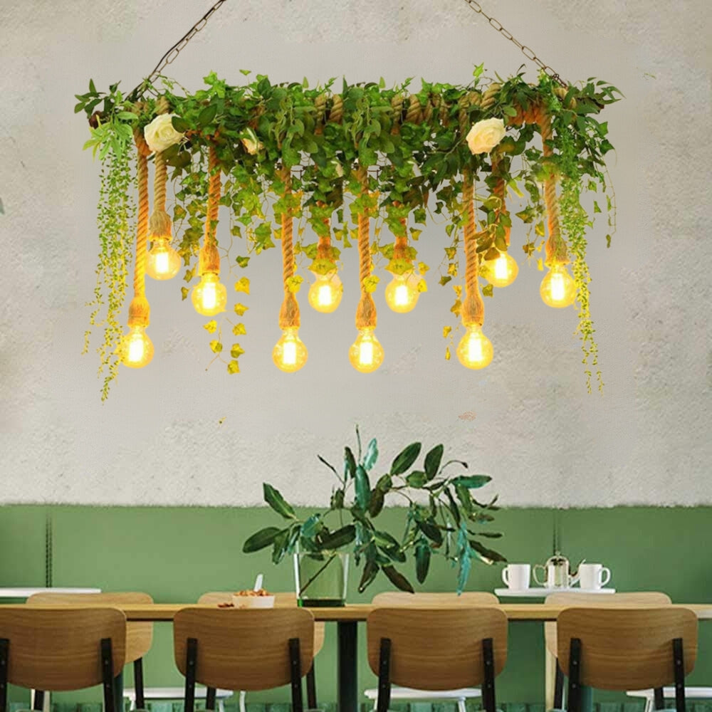 Ritta lampă suspendată decorativă din metal natural/sticlă, culoarea verde