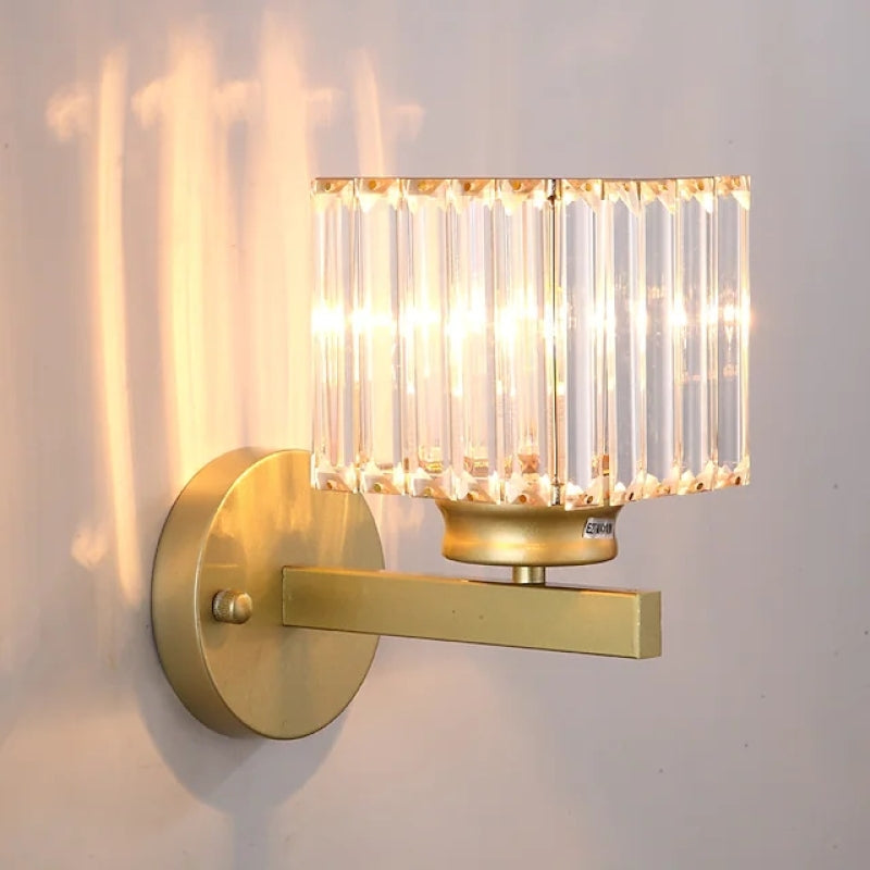 Arisha aplică de perete din cristal, modernă, LED, pătrată, rotundă