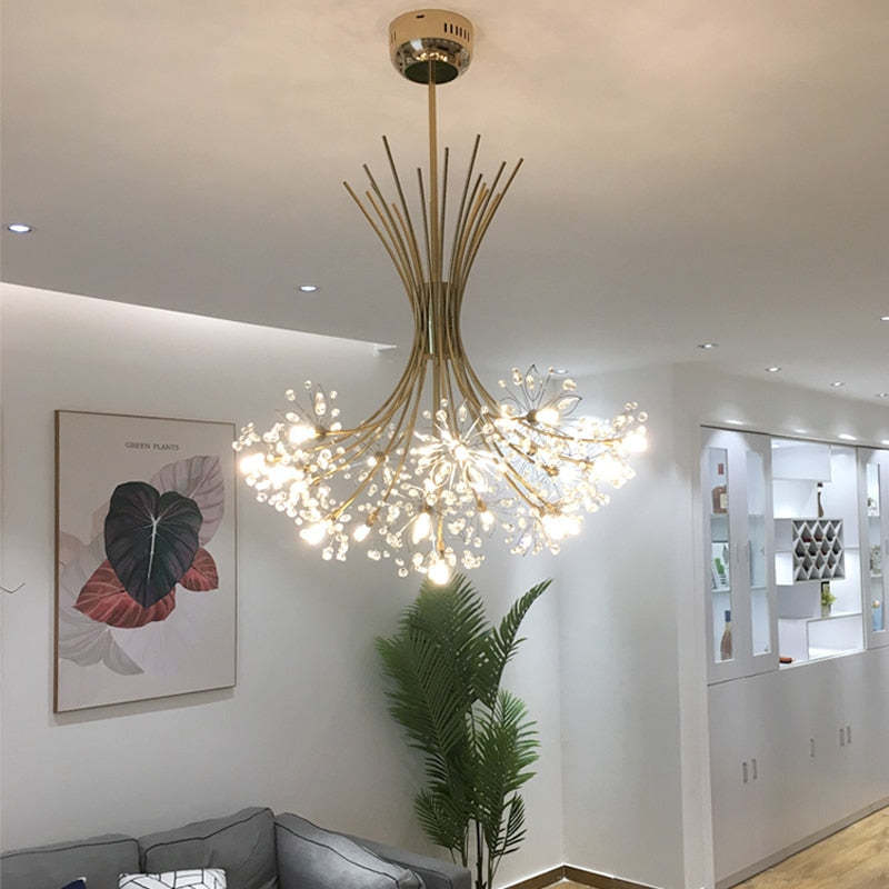 Arisha candelabru modern Art Deco din cristal cu Formă Sputnik, negru/Aur